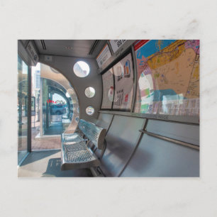 Dubai bus stop postcard