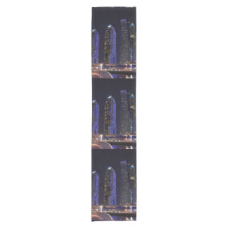 Dubai Cayan Tower at night Short Table Runner