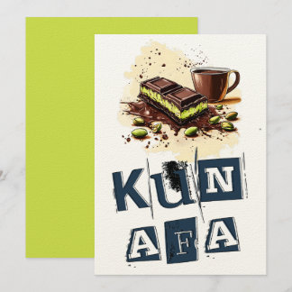 Dubai Chocolate Kunafa كنافة دبي شوكولاطة فستق Invitation