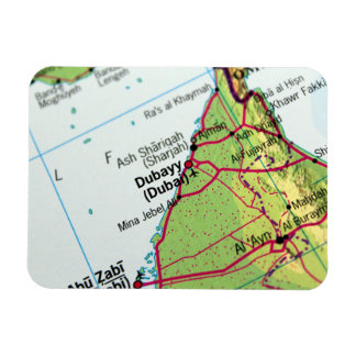 Dubai City Map Magnet