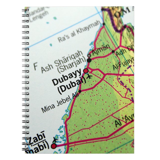 Dubai City Map Notebook (Front)