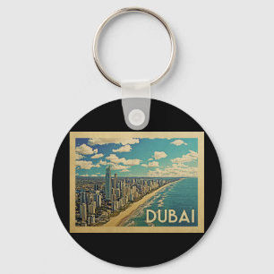 Dubai Coast Vintage Travel Key Ring