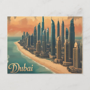 Dubai Coast Vintage Travel Postcard
