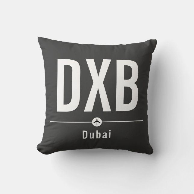 Dubai DXB Airport Code - Aviation Cushion (Front)