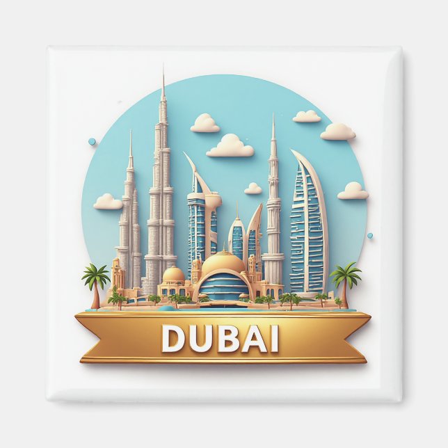 🧲 Dubai Favourite Destination Memory From UAE 🌍 Magnet (Front)