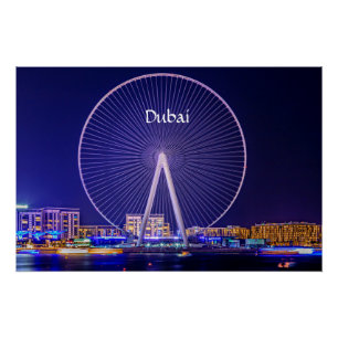 Dubai, Ferris wheel Poster