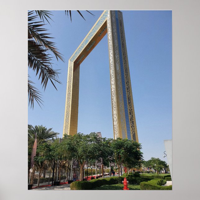 Dubai Frame building which located in Zabeel Park Poster (Front)