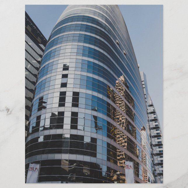 Dubai glass skyscraper flyer (Front)