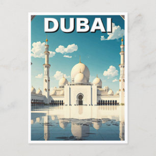 Dubai Grand Mosque UAE Travel Postcard