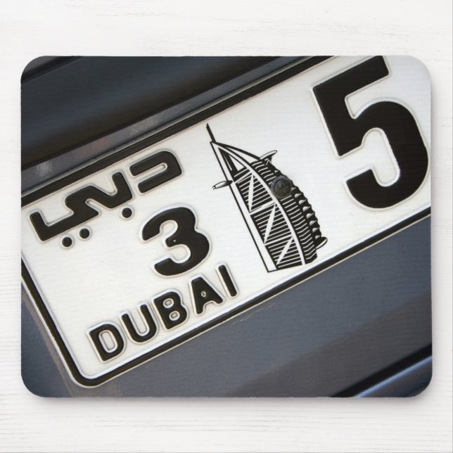 Dubai License Plate Mouse Pad (Front)