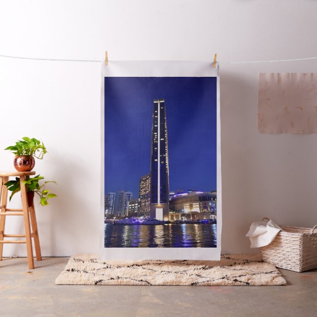 Dubai Marina architecture at night Fabric (In Situ)