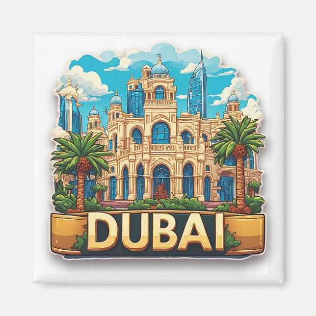🧲 Dubai Middle East Travel Adventure 🌍 Magnet (Front)