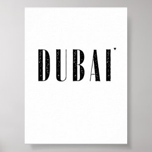 Dubai - minimalistic typography poster