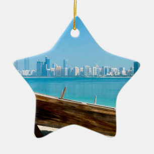 Dubai skyline ceramic tree decoration