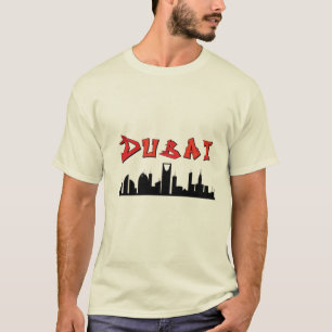 Dubai Skyline Graffiti Style Design T-Shirt