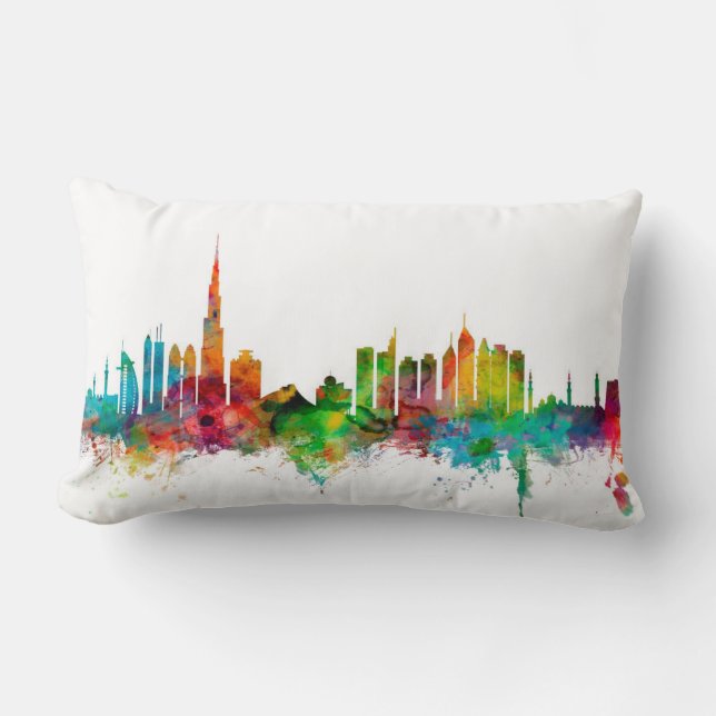 Dubai Skyline Lumbar Cushion (Front)