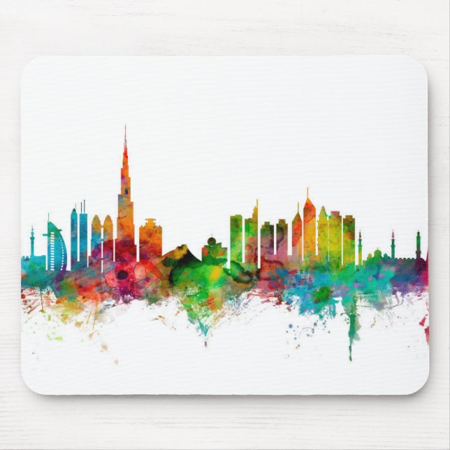 Dubai Skyline Mouse Pad (Front)