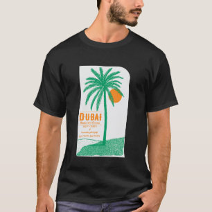 Dubai Souvenir Vintage Palm Tree Retro UAE Art T-Shirt