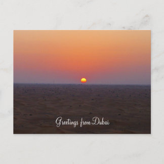 dubai sunset postcard