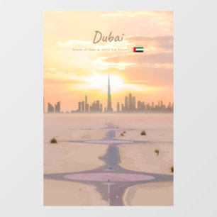 Dubai, UAE - Burj Khalifa Desert Skyline