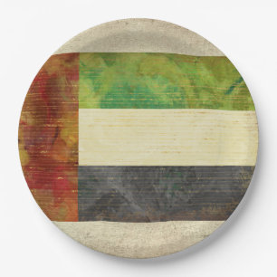 Dubai UAE Flag Paper Plates