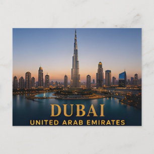 Dubai UAE Luxury Skyline Travel Destination Postcard