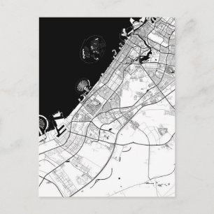 Dubai UAE Map Postcard