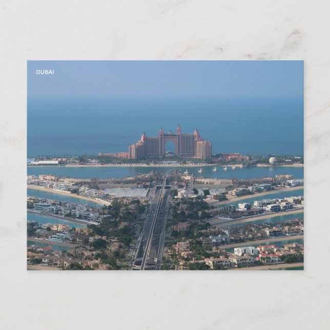 Dubai UAE Palm View Postcard (Front)