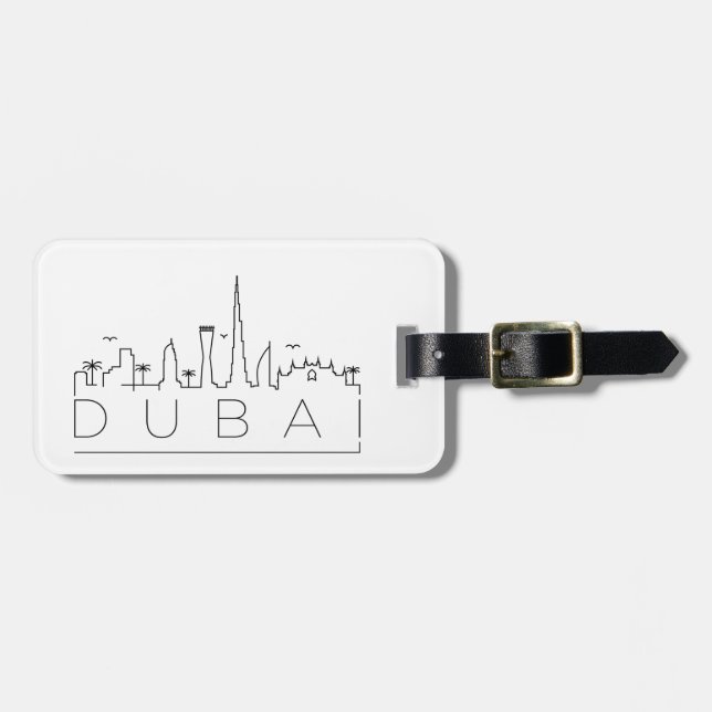 Dubai UAE Skyline Luggage Tag (Front Horizontal)