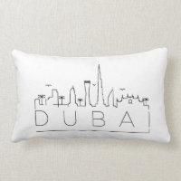 Dubai, UAE Skyline Lumbar Pillow
