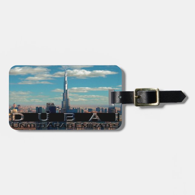 Dubai UAE Souvenir Luggage Tag (Front Horizontal)