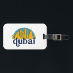 Dubai UAE Vintage Retro City Skyline Cityscape Art Luggage Tag<br><div class="desc">Vintage and retro city design with beautiful skyline, tourist attraction and cityscape art. Cool skyscraper and building silhouette illustration merchandise for tourist and traveller. Perfect as souvenir to bring back home when travelling. Save the memory of your travel and vacation with family and friends. Background colour can be customised to...</div>