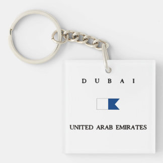 Dubai United Arab Emirates Alpha Dive Flag Key Ring