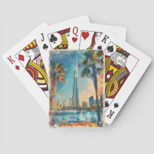 Dubai United Arab Emirates Burj Khalifa Artwork Playing Cards