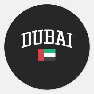 Dubai United Arab Emirates Country Flag Classic Round Sticker