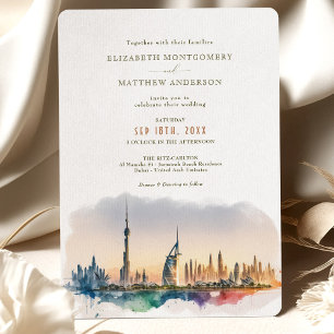 Dubai United Arab Emirates Destination Wedding Invitation