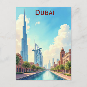 Dubai United Arab Emirates Famous Travel Place Postcard