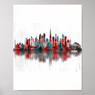 Dubai United Arab Emirates Skyline Poster