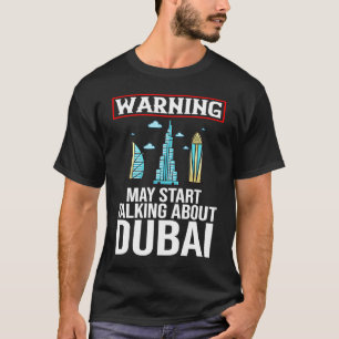 Dubai United Arab Emirates Uae City Skyline Map Tr T-Shirt