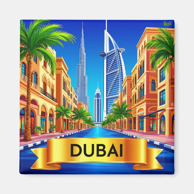 🧲 Dubai United Arab Emirates Vacation Memory 🌅 Magnet (Front)