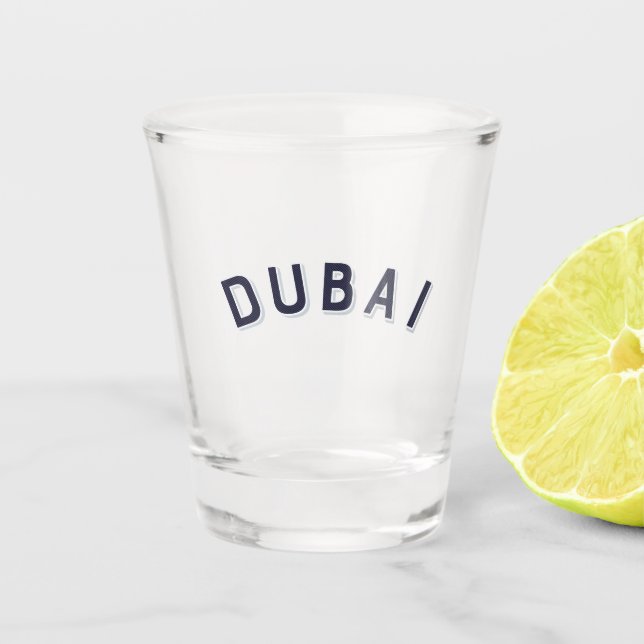 Dubai, United Arab Emirates Vintage Arch Shot Glass (Front)