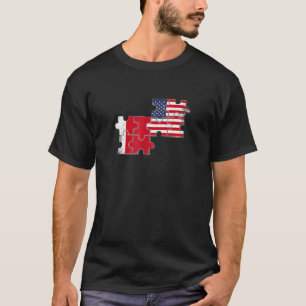 Dubai USA Dubaian American Flag T-Shirt