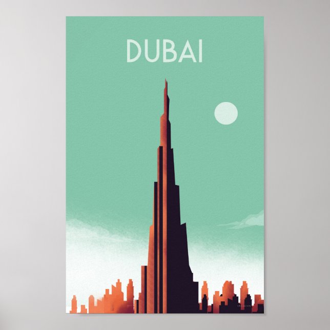 Dubai vintage travel poster (Front)