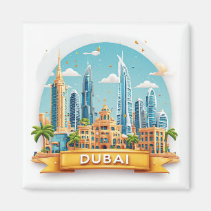 🧲 Dubai World Travel Collection Memory 🌍 Magnet