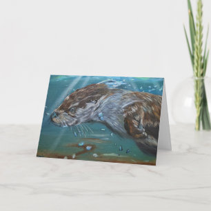 Dubbele kaart Otter. Card