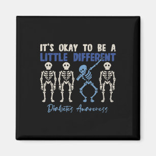 Dubbing Skeleton T1D Diabetes Awareness Warrior Cl Magnet