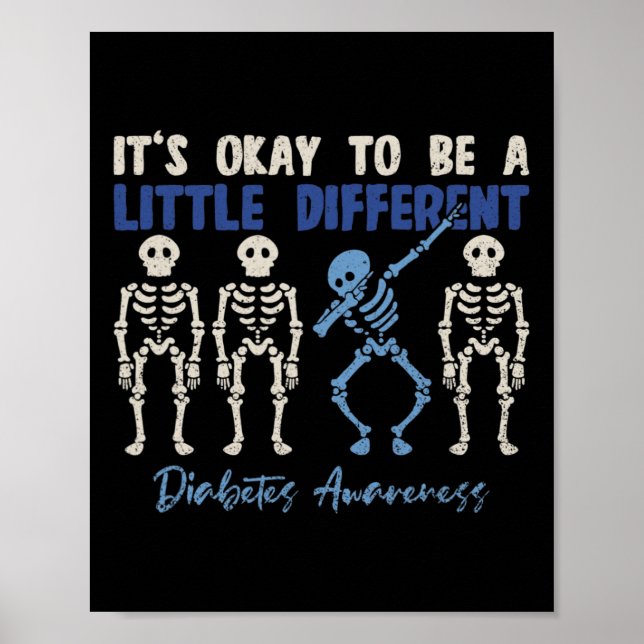 Dubbing Skeleton T1d Diabetes Awareness Warrior Cl Poster (Front)