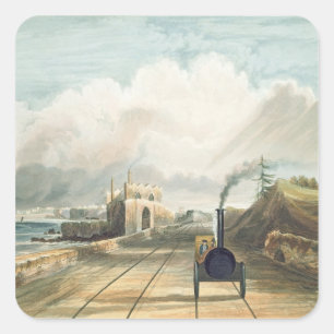 Dublin and Kingstown Railway: From the Footbridge Square Sticker