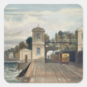 Dublin and Kingstown Railway: Granite Pavilions an Square Sticker