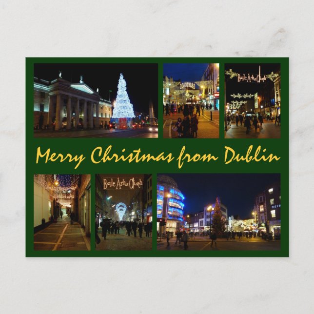 Dublin Christmas Holiday Postcard (Front)